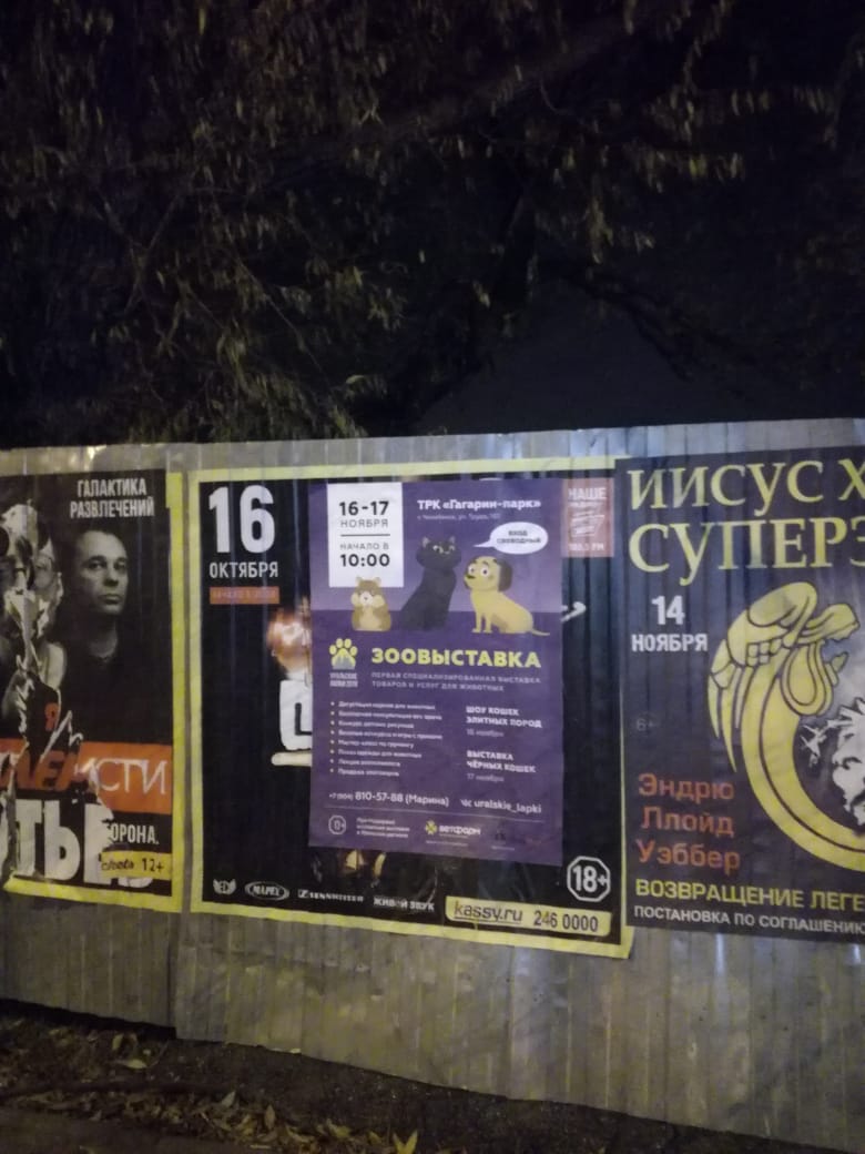 Расклейка рекламных плакатов в Челябинске